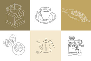 Coffee Accessories Vector Clipart