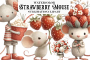 Strawberry Mouse PNG Clipart, a Seasonal Illustration by Designking (Thumbnail 1 of 5)