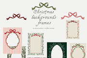 Christmas holiday frames backgrounds, a Background Graphic by Grace Noboa Illustrations (Thumbnail 11 of 13)