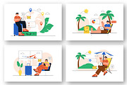 12 Digital Nomad Lifestyle, a Person Illustration by denayunebgt (Thumbnail 3 of 4)