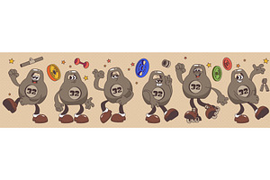 Groovy retro cartoon kettlebell, a Sport Illustration by art PVP - market