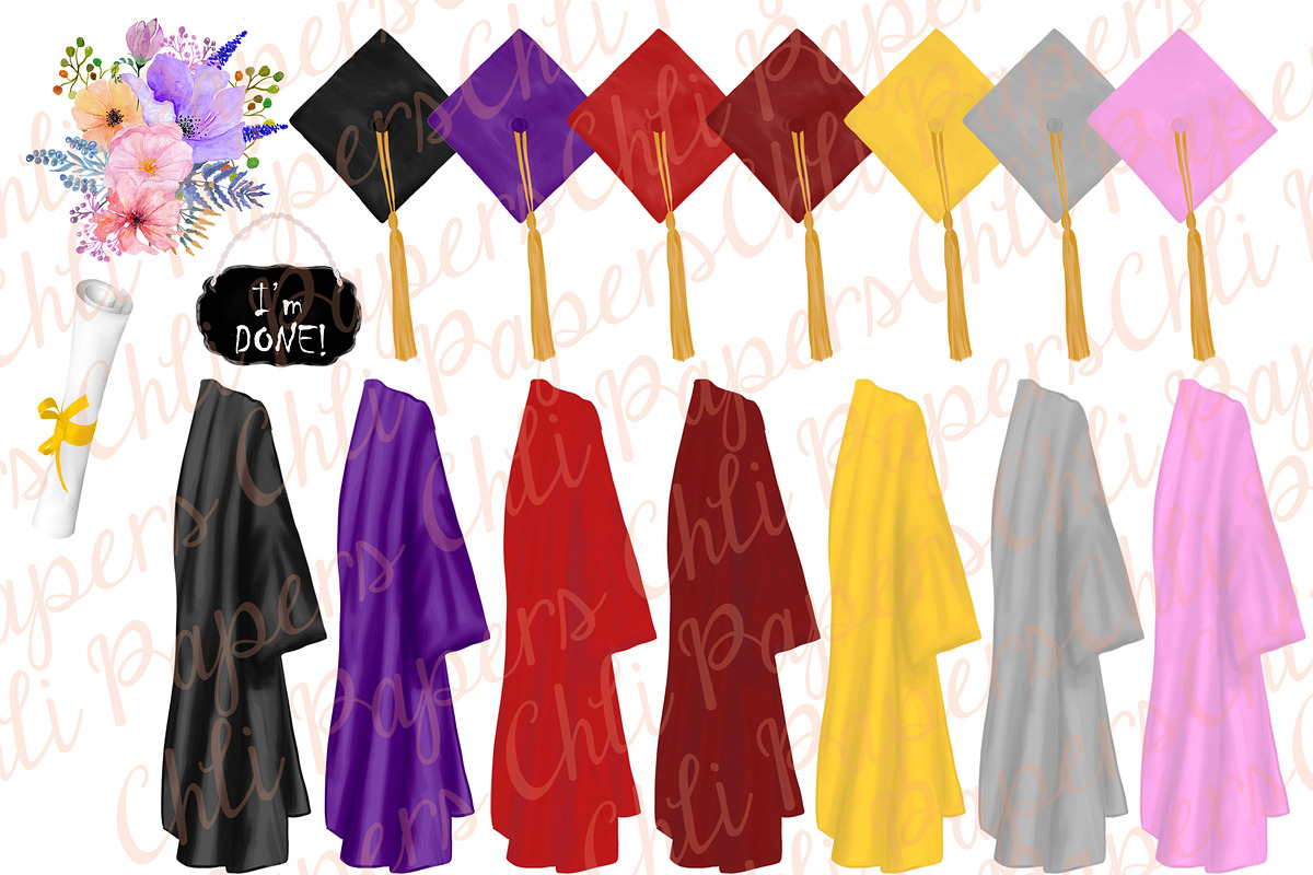Graduation Girls,Graduation gowns, an Education Illustration by chilipapers (Photo 3 of 5)