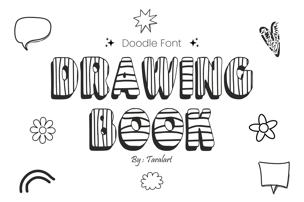 COLORING COMICS- Playful Doodle Font, a Sans Serif Font by KiddoGlyphs Studio (Photo 2 of 3)