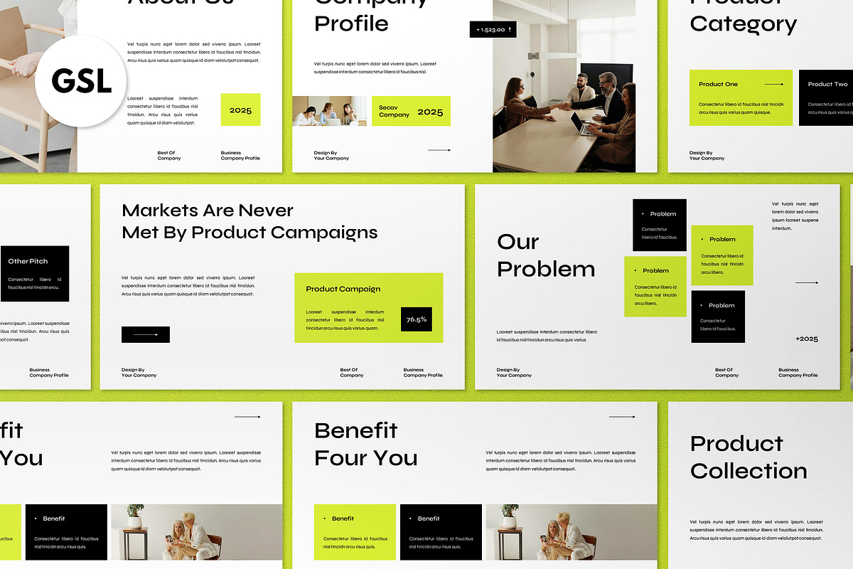 White Company Profile Google Slide, a Presentation Template by graphicook (Photo 1 of 8)