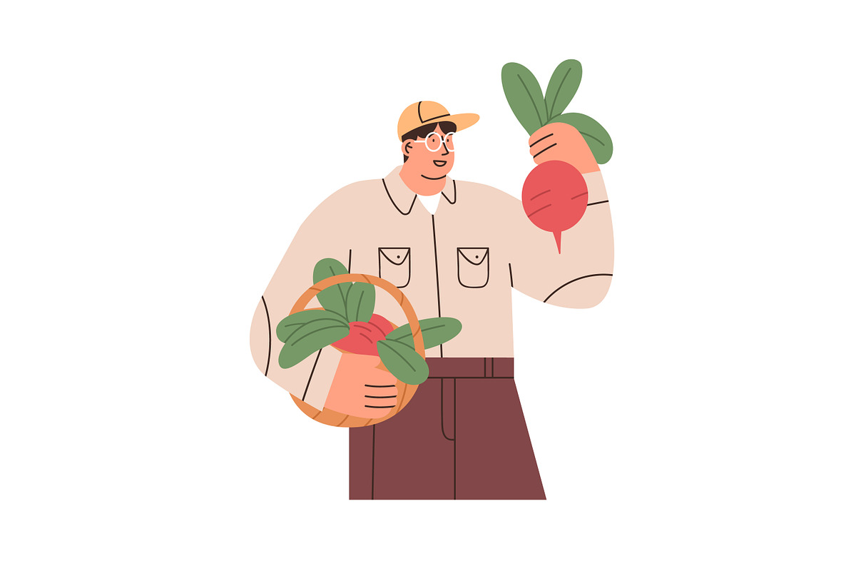 Farmers or agricultural workers set, a Person Illustration by Good Studio (Photo 2 of 5)