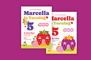 Kids Birthday Invitation Fruit Theme, a Card Template by Neermana (Thumbnail 4 of 4)