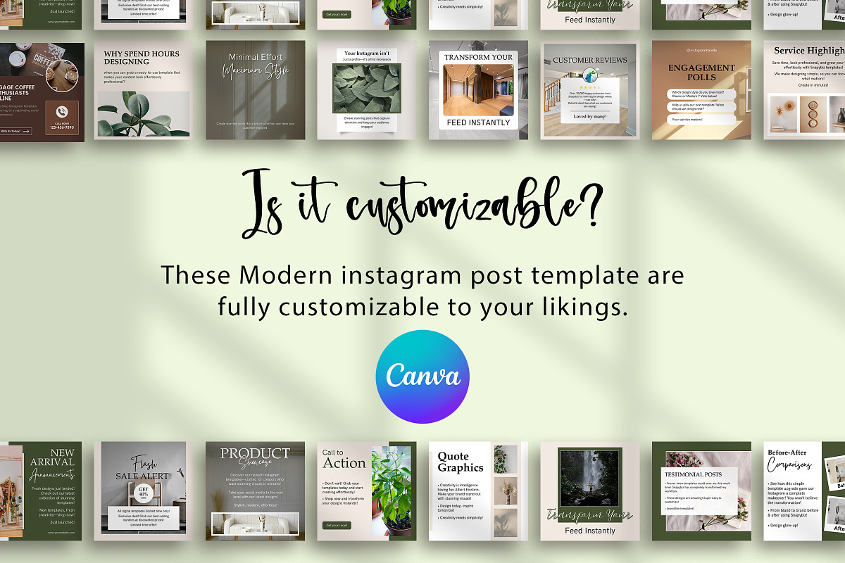 Modern Instagram Canva Post Template preview 3