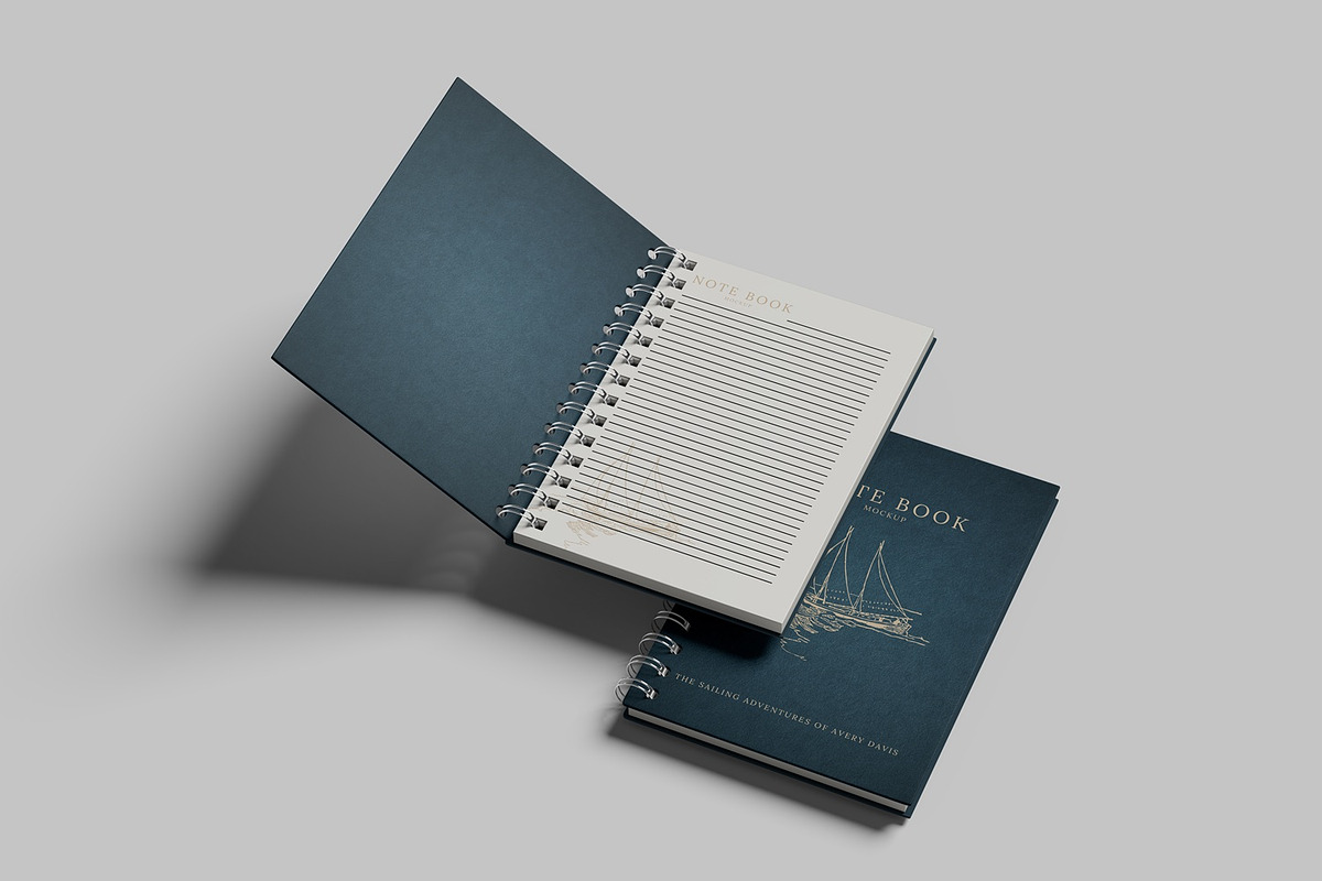 Notebook Mockup Notebook, a Books & Magazine Mockup by seramoe (Photo 3 of 5)