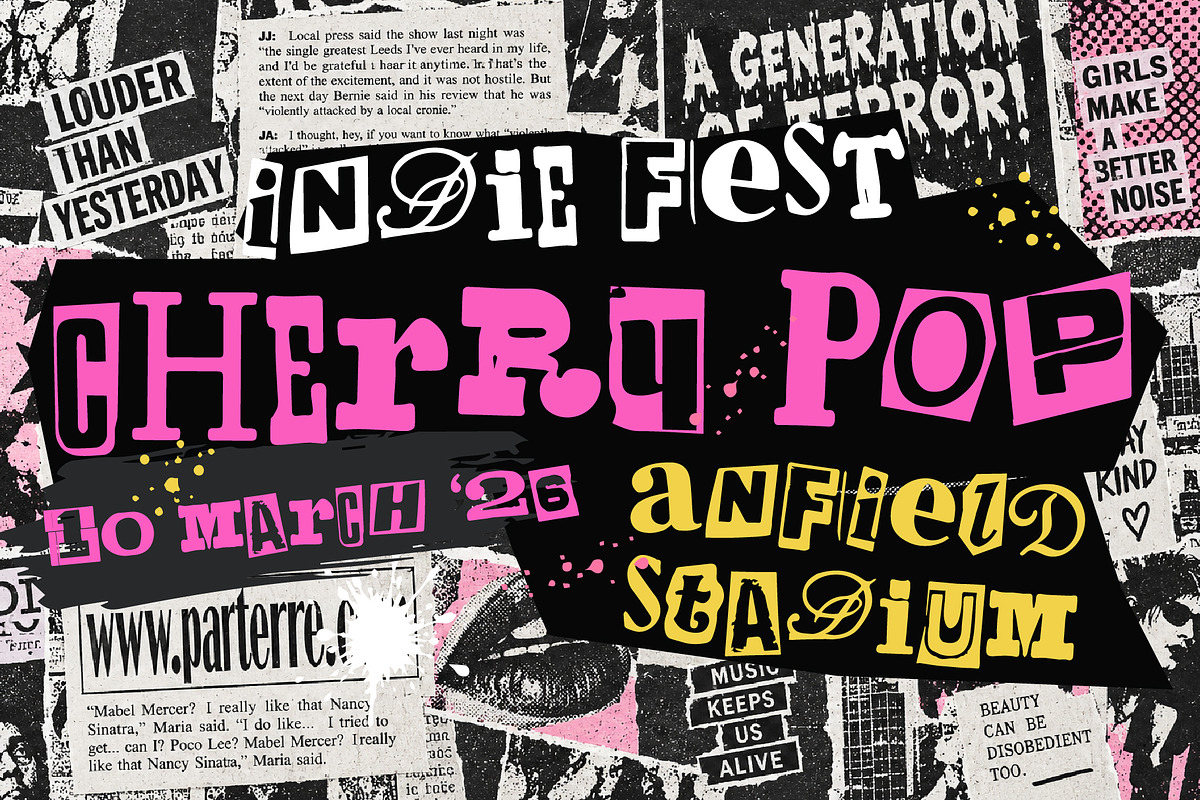 Submerge - Punk Display Font, a Sans Serif Font by Any-Type® Foundry (Photo 2 of 9)