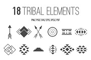 18 Tribal elements + 6 Brushes, an Object Graphic by Iryna Danyliuk (Thumbnail 1 of 5)