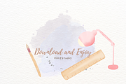 Watercolor Back to School Clipart, an Illustration by RimzStudio (Thumbnail 5 of 5)