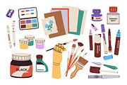 Art supplies, tools set + templates, an Object Illustration by Good Studio (Thumbnail 6 of 11)