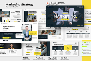 Marketing Strategy - PowerPoint, a Presentation Template by QR Design Studio