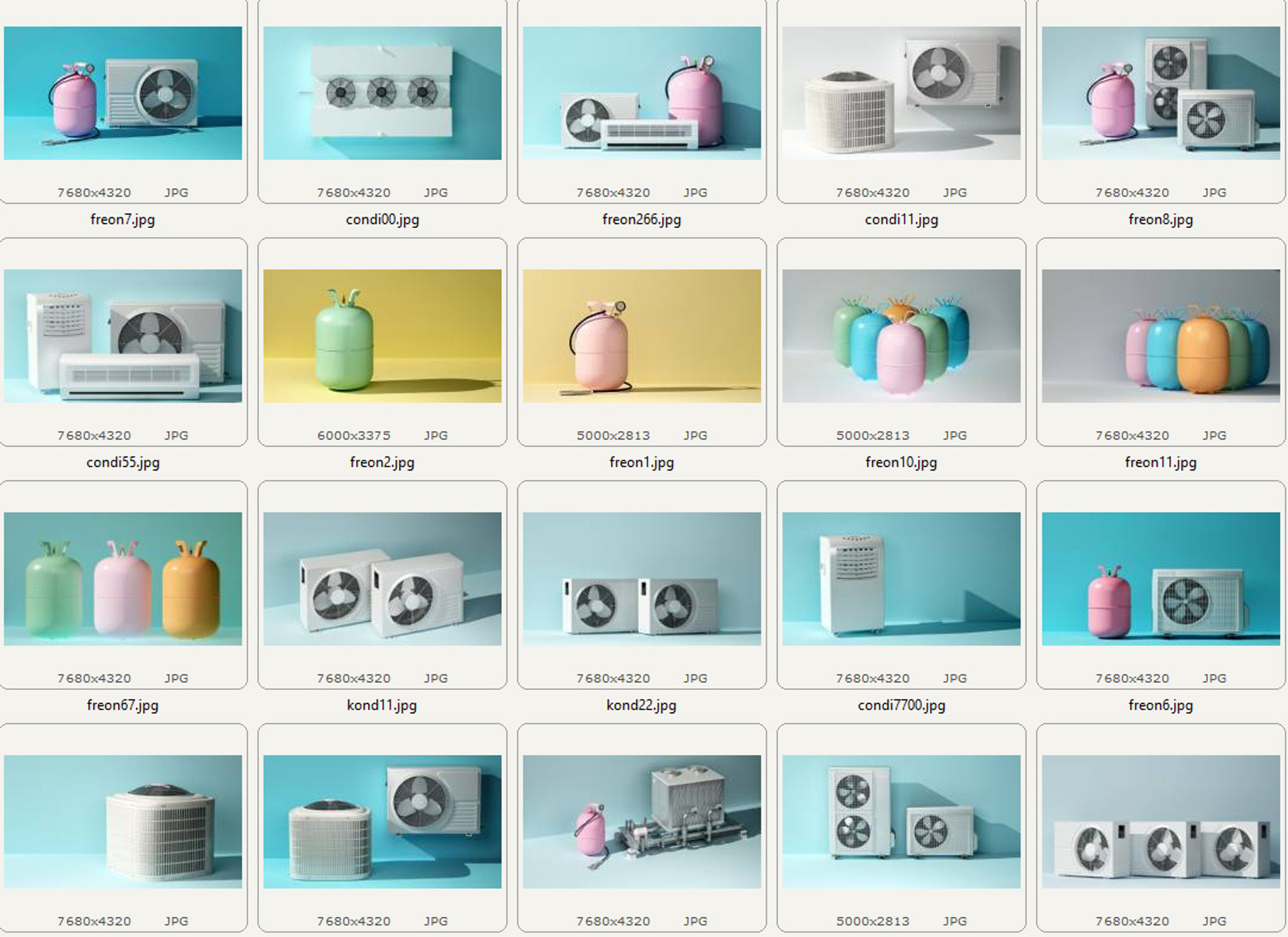 Freon & AC – Stylized Object Pack, a Technology Photo by digibox