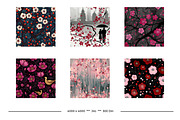 Cherry Blossom Retro Art Patterns, a Pattern Graphic by karenfoleyphoto (Thumbnail 6 of 17)