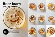 99 Beer foam images, a Food & Drink Photo by Handmadefont (Thumbnail 1 of 10)