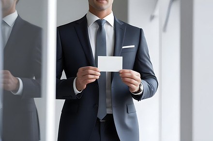 Professional Holding a Blank Card, a Business Photo by Canvagator