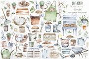Watercolor Gardening Clipart Set, a Seasonal Illustration by LenArt (Thumbnail 14 of 15)