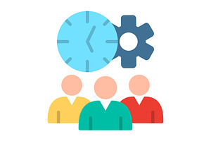Clock Flat Icon, a Duotone Icon by Pexelpy