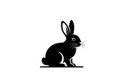 Cute Rabbit Silhouette Vector Bundle, an Illustration by yasushie (Thumbnail 38 of 51)