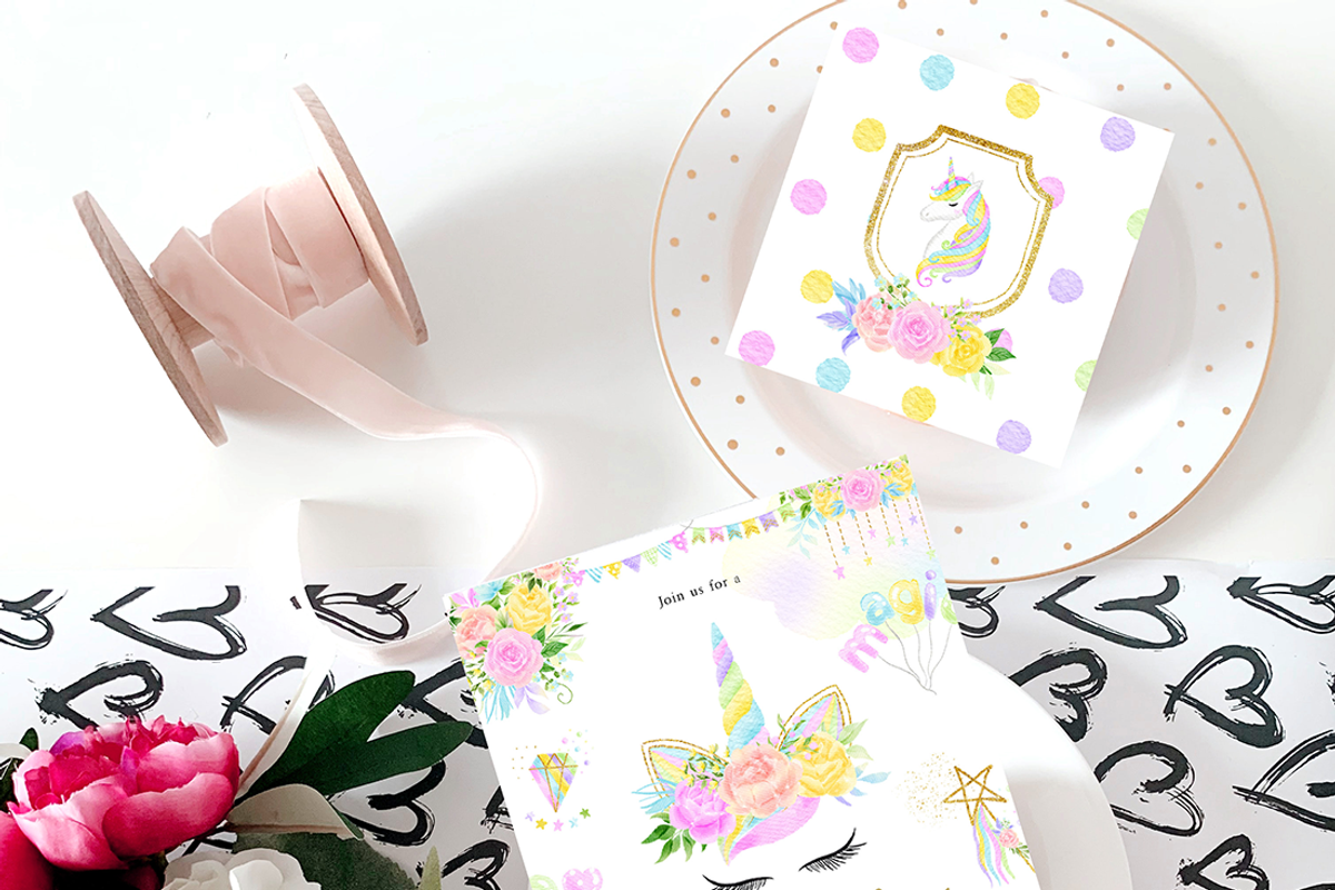 Magical unicorn clipart, an Illustration by heyiamalice (Photo 12 of 12)
