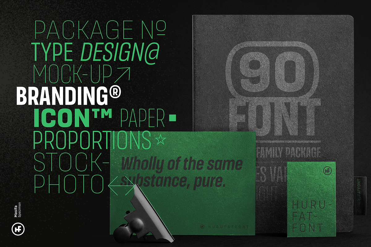 Masifa Ultra Condensed Family, a Sans Serif Font by Hurufatfont (Photo 11 of 15)
