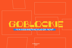 GOBLOCKIE – Geometric Block Font, a Symbol Font by TypeTasty Font