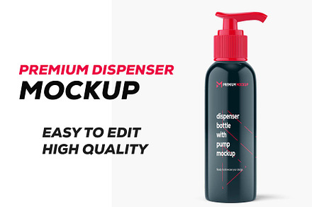 Glossy dispenser bottle with pump