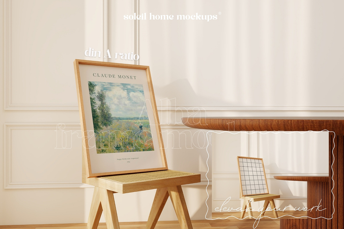 ALBA | Classy Dining Room Mockup Set, a Household Mockup by SoleilHomeMockups (Photo 4 of 11)