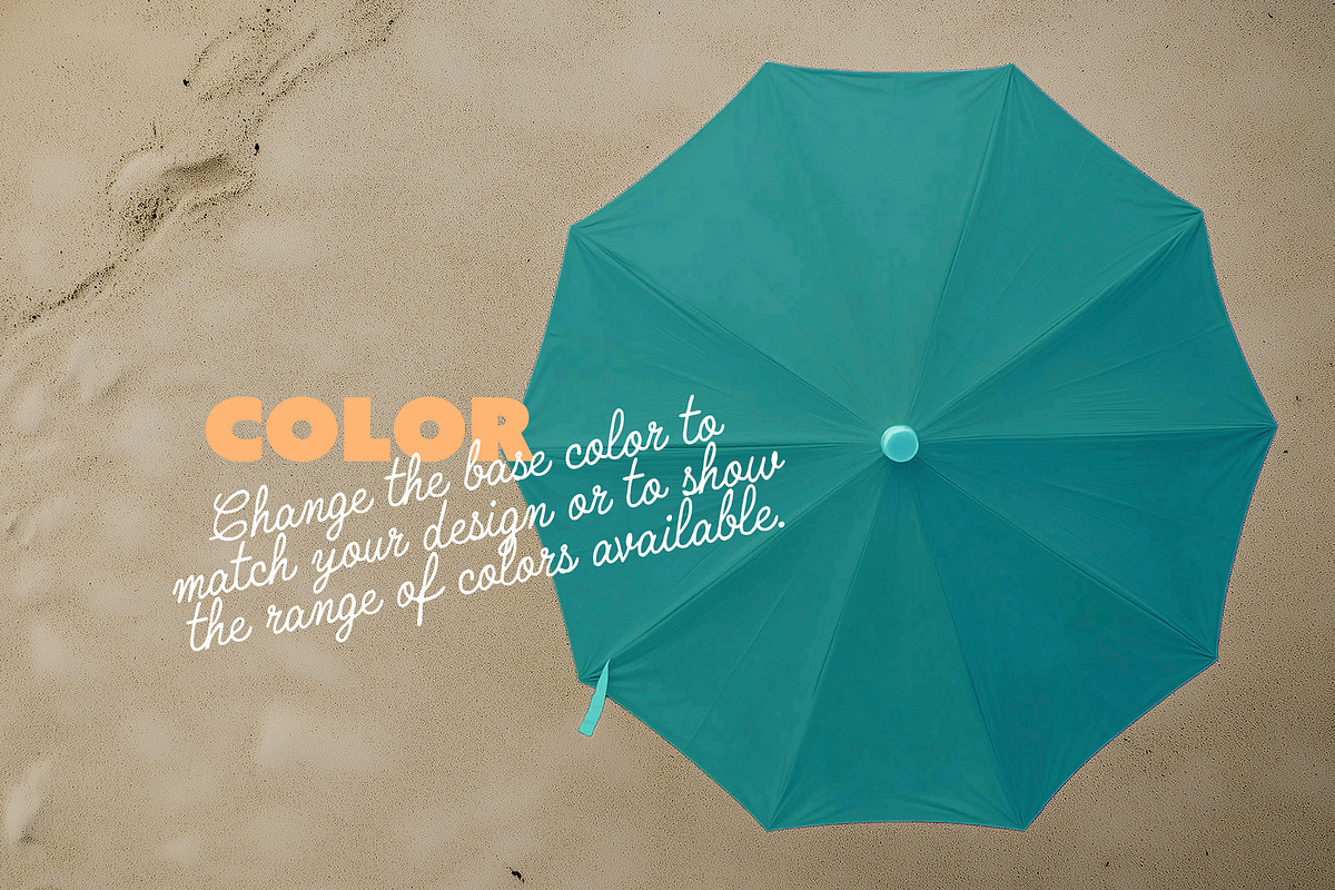 Top View Beach Umbrella Mockup, a Product Mockup by McLittle Stock (Photo 2 of 4)