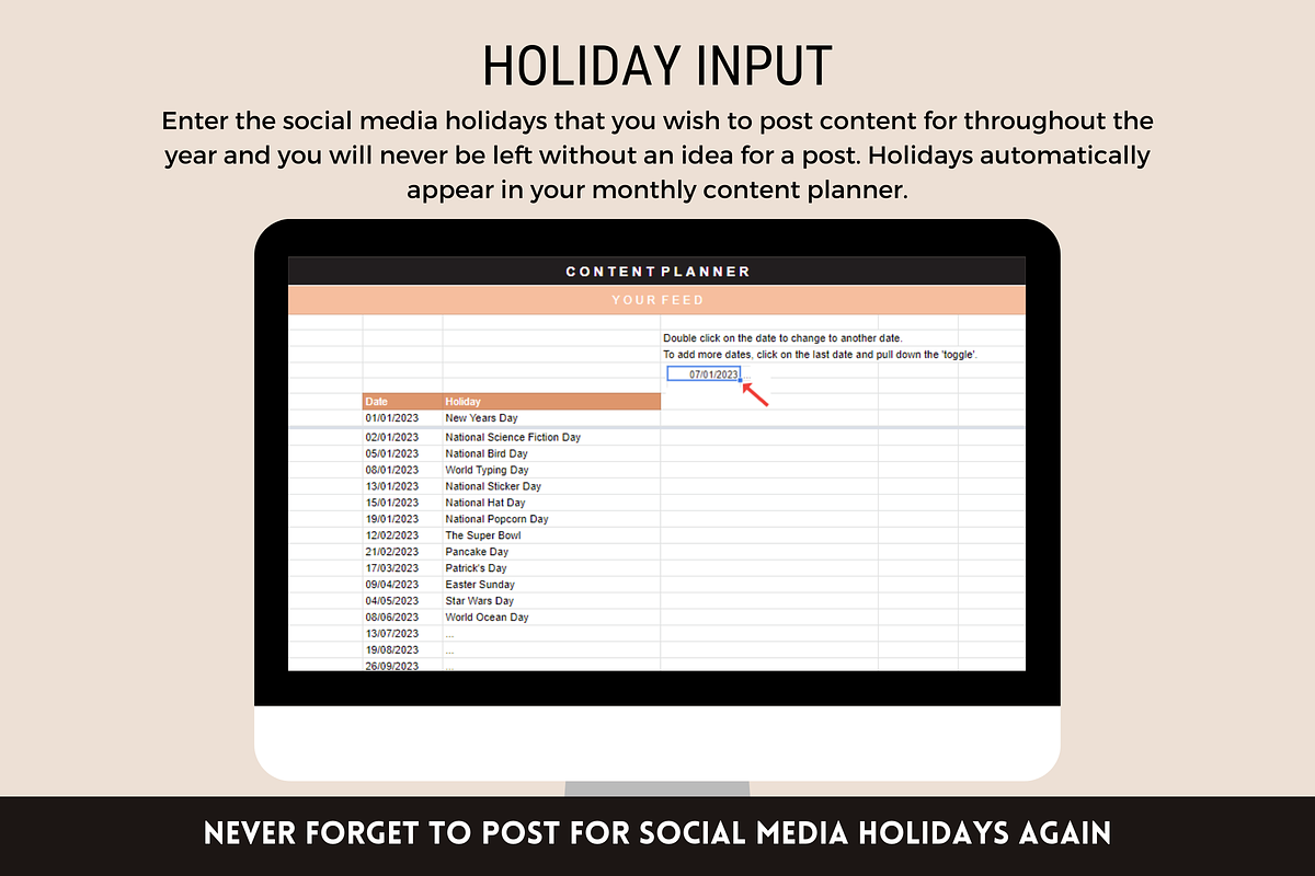 Google Sheets Content Planner, a Marketing Template by SunshineStudioBoutique (Photo 7 of 9)