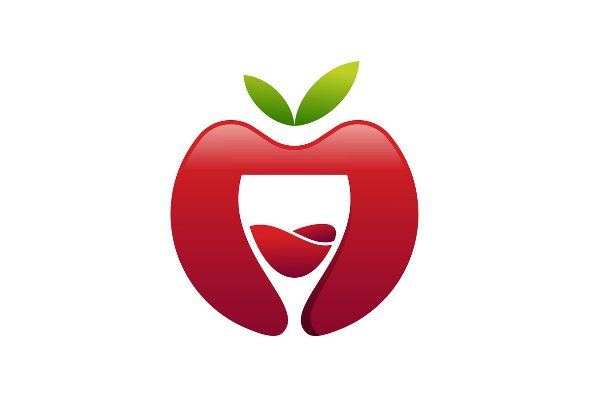 Cherry Fruit Wine Glass Logo, a Branding & Logo Template by Buqancreative
