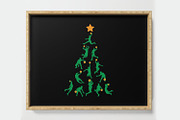 Basketball Christmas Tree SVG DXF, a Decorative Illustration by Kluva's Wavy Silhouettes (Thumbnail 3 of 4)