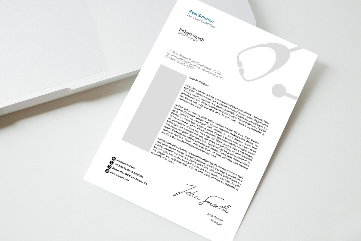 Doctor Letterhead Template -CANVA, a Templates & Theme by iloveTemplate (Photo 2 of 3)