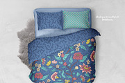 Persian Blue Chintz Floral Patterns, a Pattern Graphic by Rose Design (Thumbnail 7 of 7)