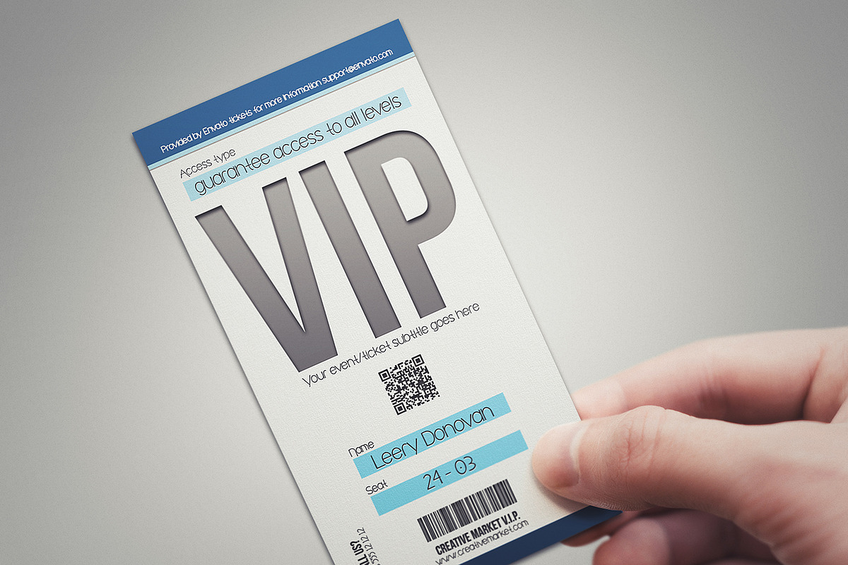 Multipurpose simple VIP PASS card, a Card Template by Tzochko