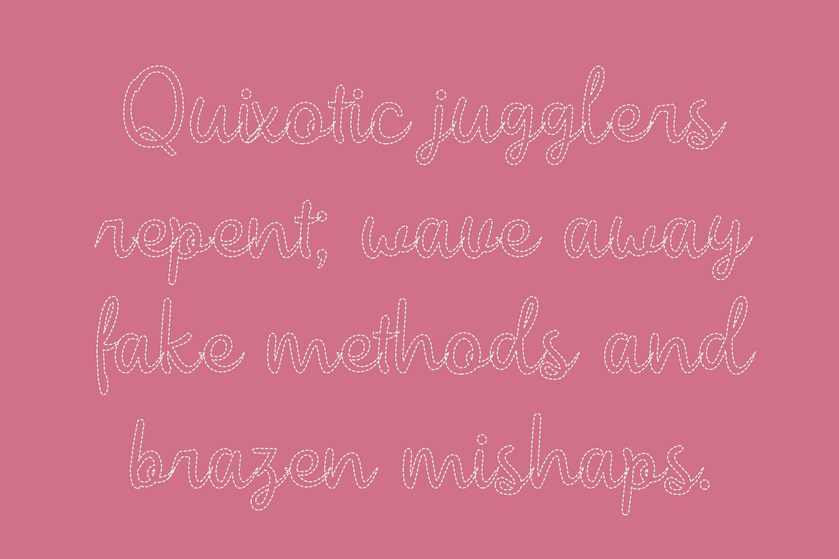 CS Ringo Dashed, a Script Font by Craft Supply Co. (Photo 4 of 8)