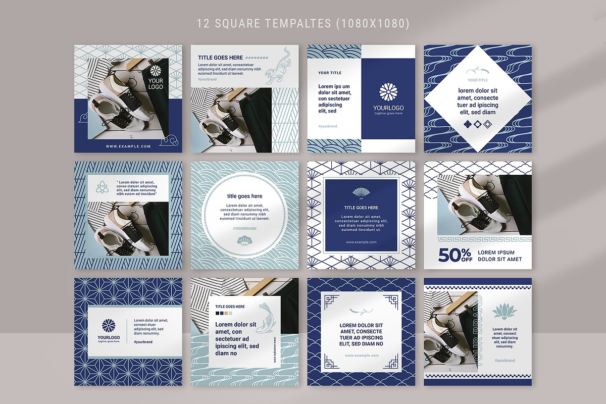 KIMONO Social Media Templates, a Social Media Template by AsianElements (Photo 2 of 9)