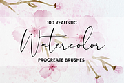 Watercolor Procreate Brushes, a Brush Add-On by Angela Roze (Thumbnail 1 of 12)