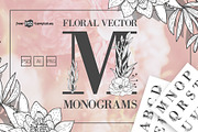 Floral Vector Monograms, an Object Graphic by Free-PSD-Templates (Thumbnail 1 of 4)