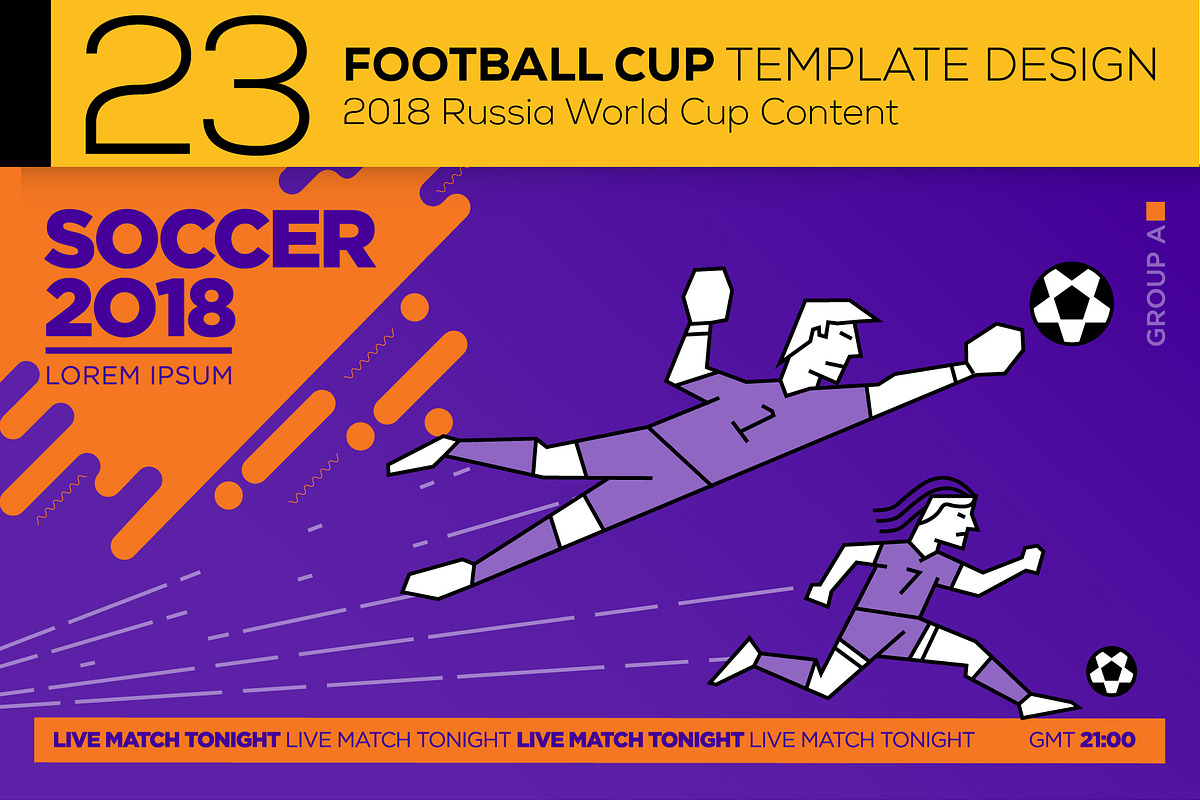 23 Modern Football Layout Designs, a Social Media Template by Kursat Unsal (Photo 1 of 12)