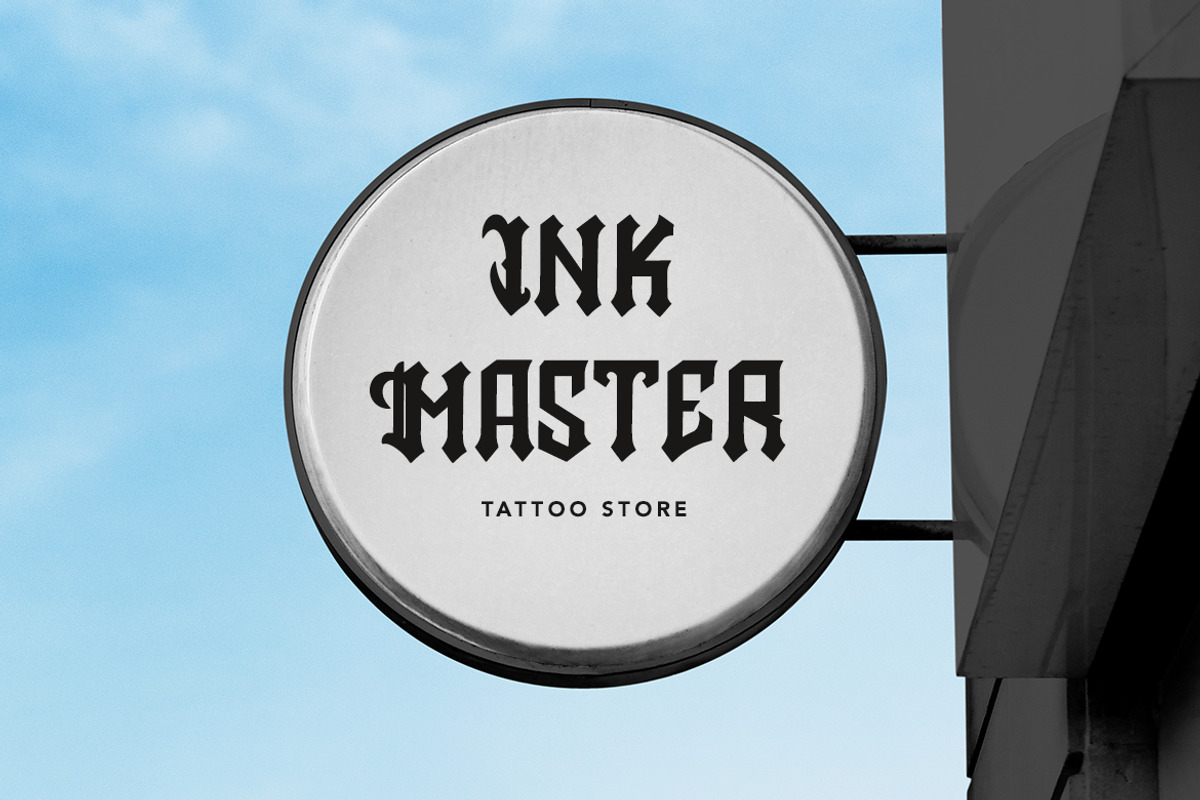 EnclosureBlack - Blackletter Font, a Blackletter Font by AQR Studio (Photo 6 of 9)