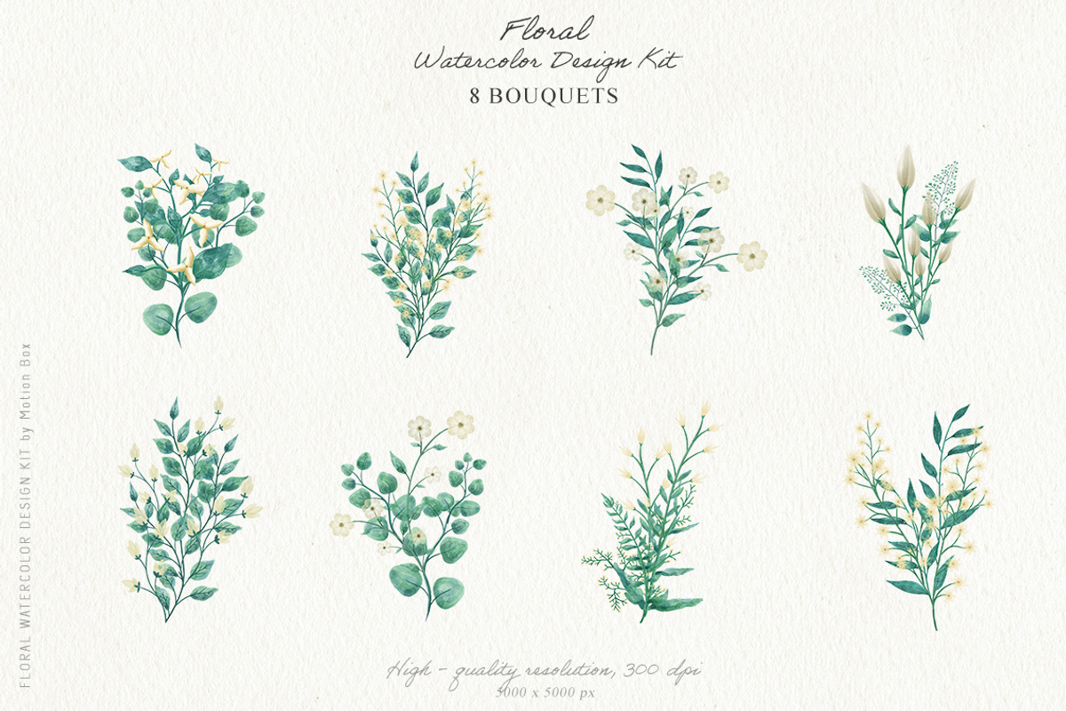 Floral Watercolor Design Big Pack, an Object Graphic by Motion-Box (Photo 6 of 17)