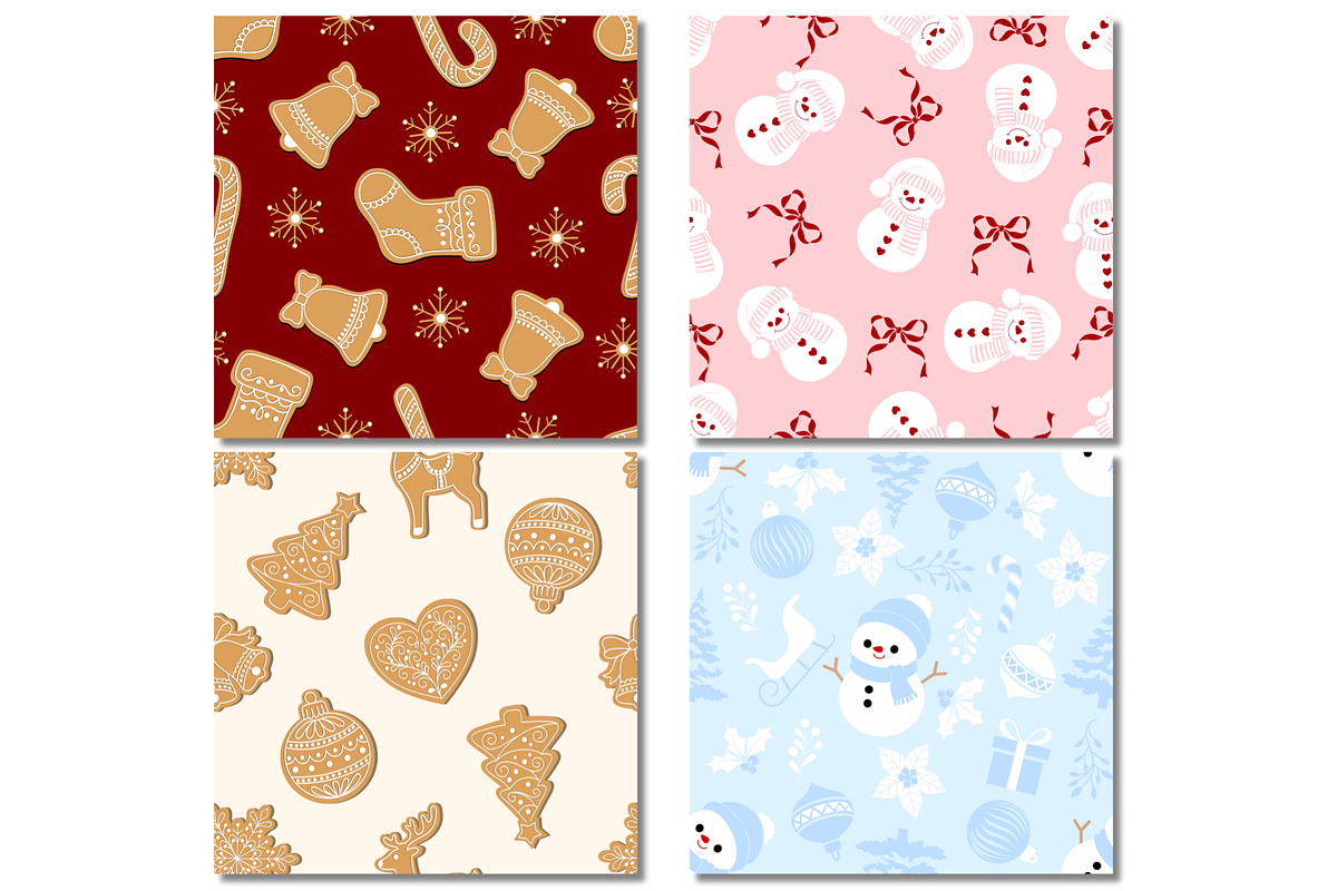 Christmas Seamless Patterns #3, a Pattern Graphic by wind mill (Photo 3 of 3)