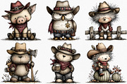 Whimsical Western Animal Clipart, an Illustration by Canvas Craft (Thumbnail 3 of 7)