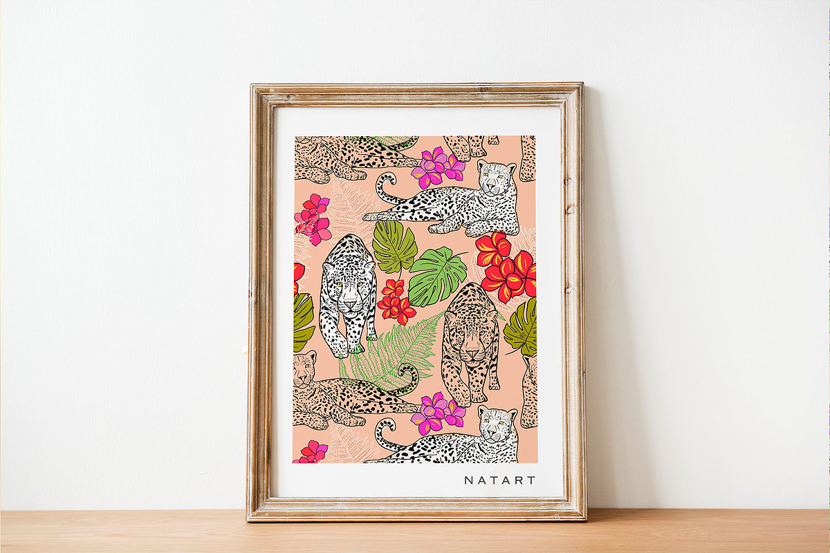Jungle life pattern design, a Pattern Graphic by NatArt (Photo 4 of 4)