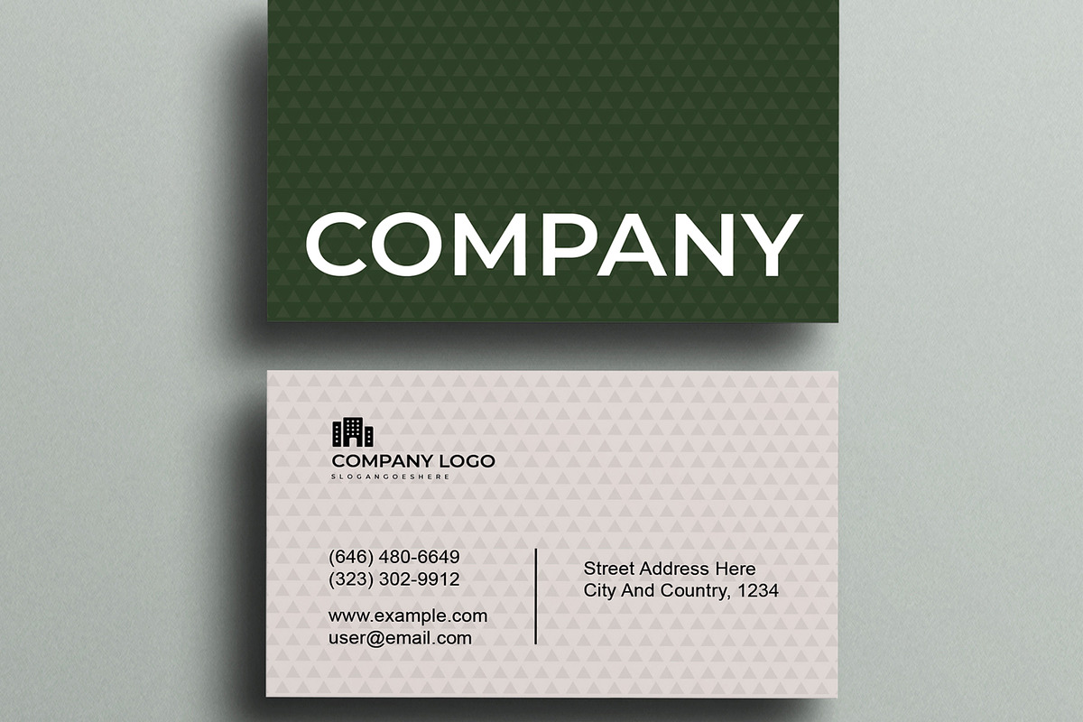 Minimal Green Business Card Layout, a Business Card Template by MightyDesign (Photo 3 of 6)