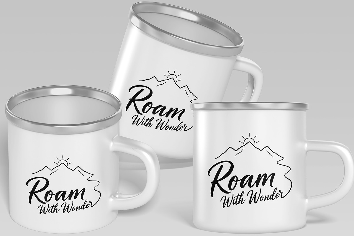 Roam With Wonder Mountain Line Art, an Object Illustration by Ghagra (Photo 4 of 7)