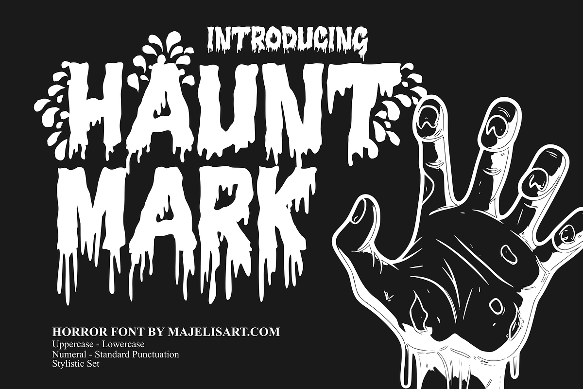 Hauntmark - Horror Font, a Handwritten Font by Majelis Art (Photo 1 of 7)