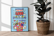 Retro Valentine's Day Flyer Template, a Flyer Template by Tiptop Graphic (Thumbnail 2 of 5)